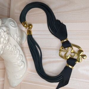 Club Pendant Black Corded Necklace Statement Jewelry Viva Las Vegas